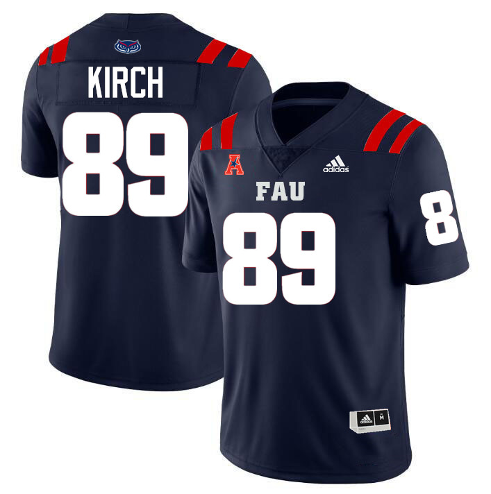 #89 Michael Kirch FAU Jersey,Florida Atlantic Owls Football Jersey,Uniforms,Gears-Navy
